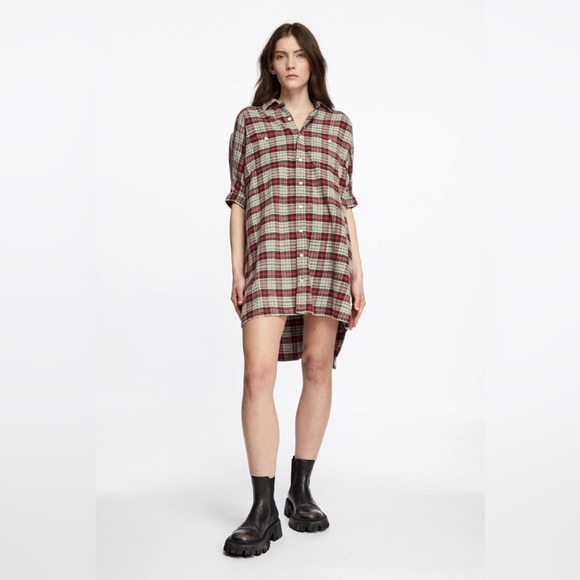 R13 Plaid Oversized Boxy Shirt. Size small. $495 - Picture 5 of 16